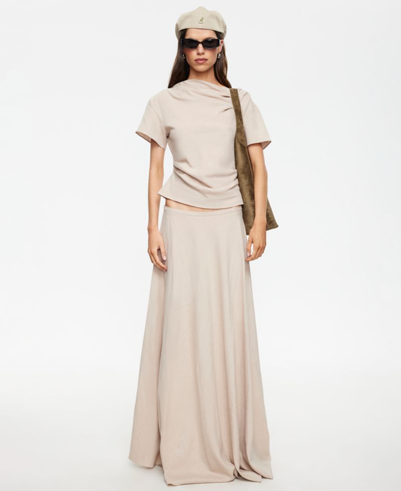 Women's Linen Halcyon Zippered Maxi Skirt