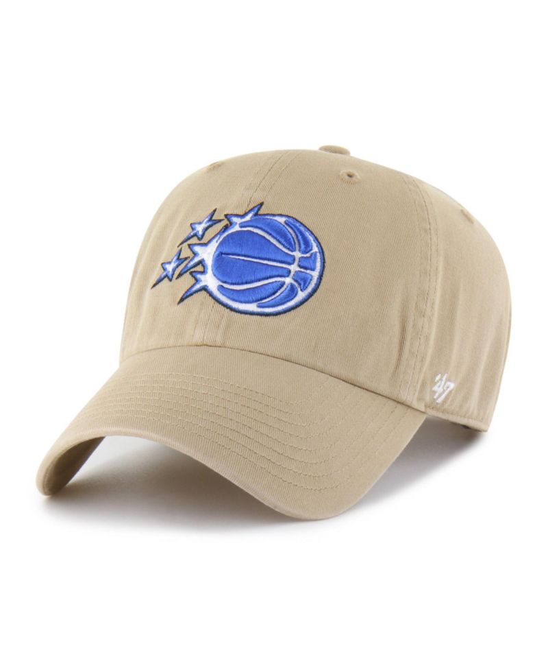 Men's '47 Khaki Orlando Magic Logo Clean Up Adjustable Hat