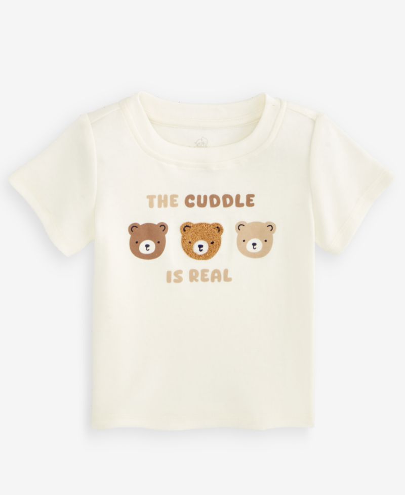 Baby Boys' 3M-24M Mix & Match Short-Sleeve The Cuddle Is Real Bear T-Shirt