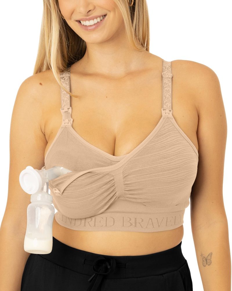 Plus Size Busty Sublime Hands-Free Pumping & Nursing Bra Fits 42B-48H
