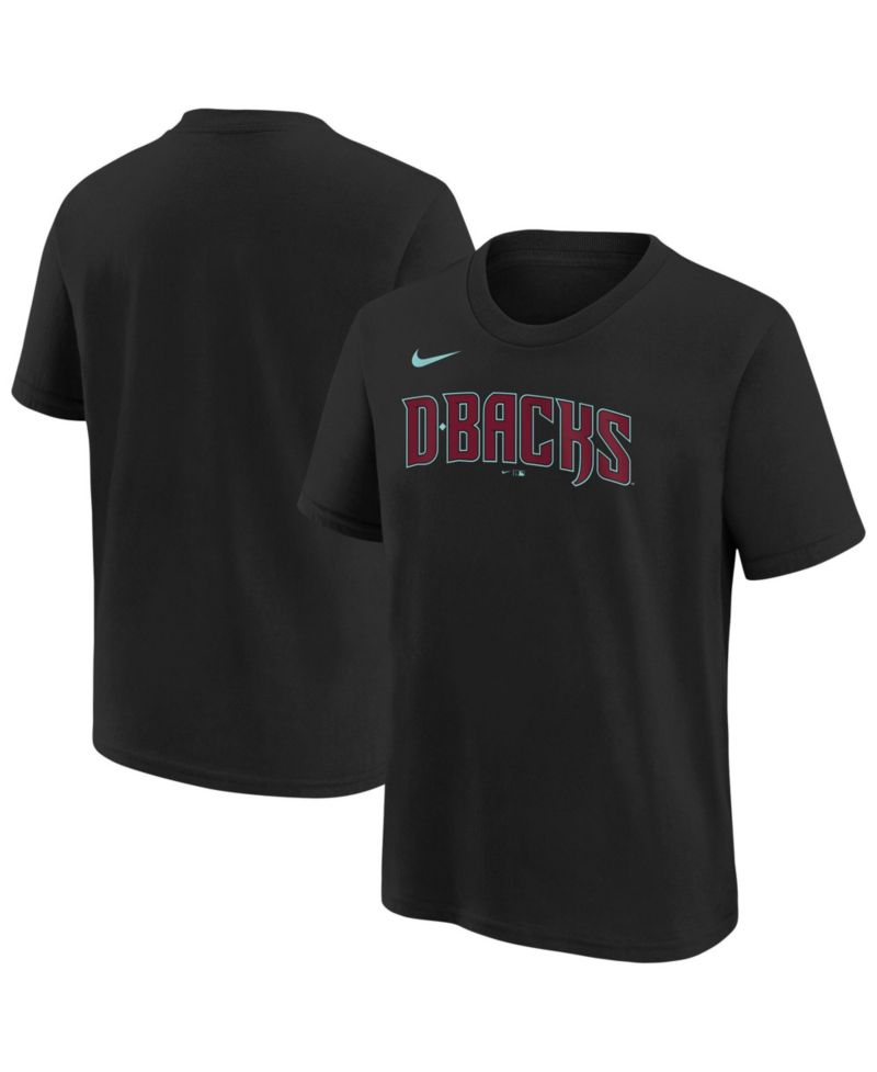 Big Boys and Girls Black Arizona Diamondbacks Wordmark T-Shirt