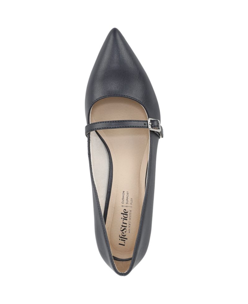 Women's Madelyn Mary Jane Pointed Toe Kitten Heel Pumps