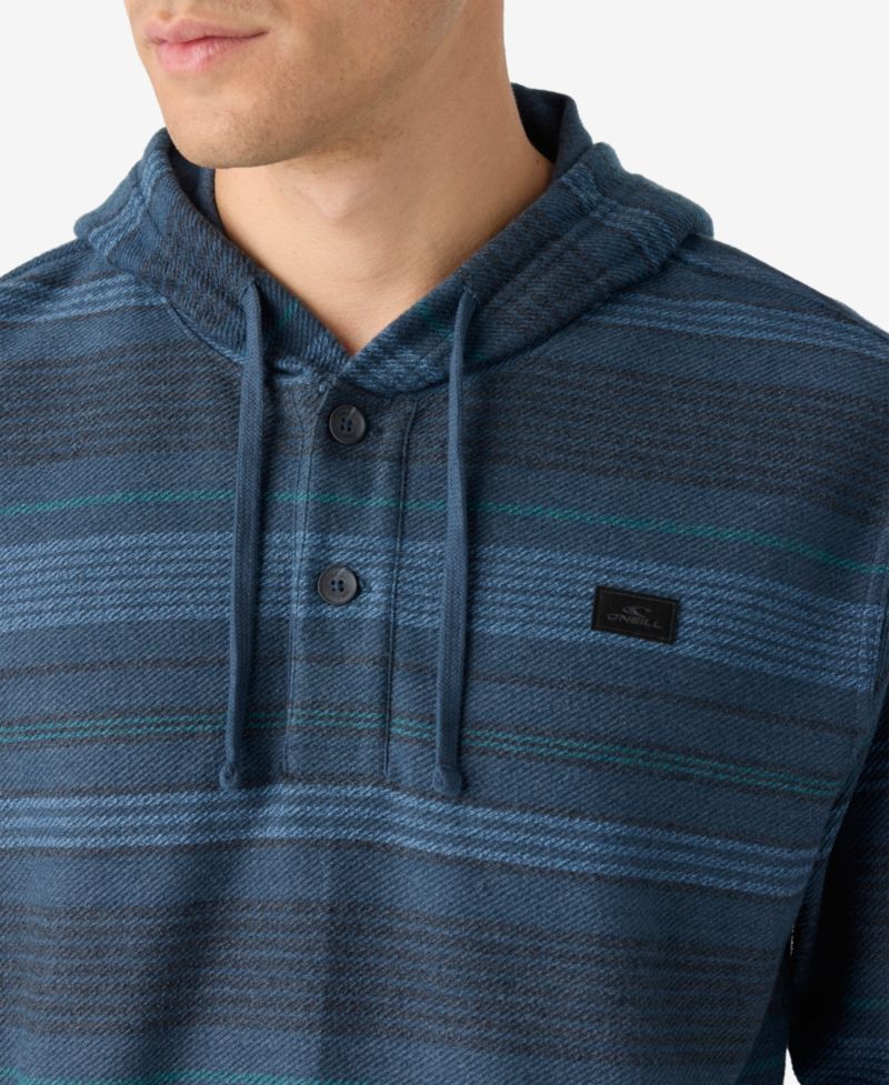 Men's Bavaro Stripe Poncho Fleece Tops