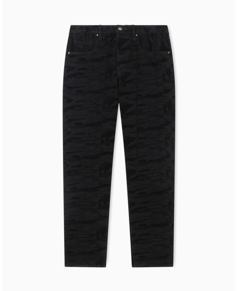 Men's J82 Loose Tapered Camouflage Jacquard Denim Jeans