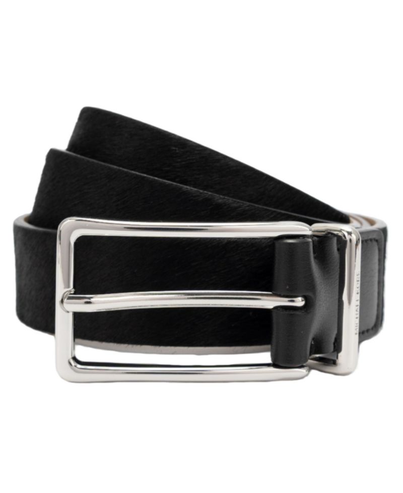 MICHAEL Polished Buckle Leather Reversible Belt