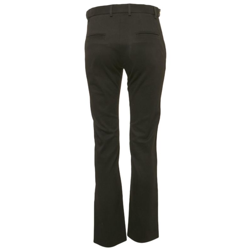 Women's Black Gabardine Belt Detail Trousers