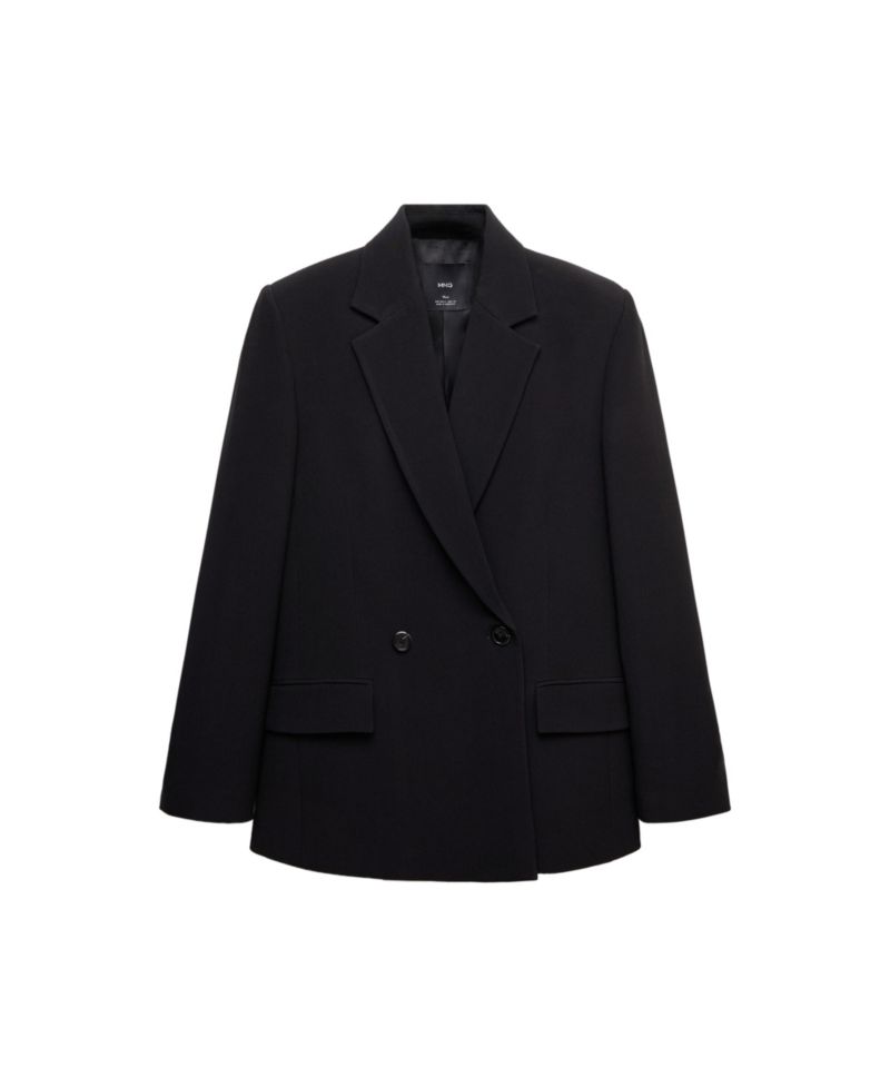Women's Selection Double-Breasted Fitted V-Neck Blazer