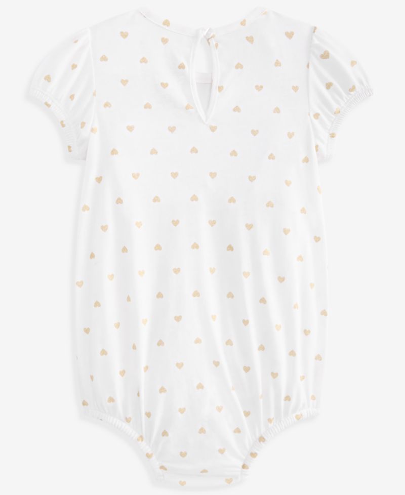 Baby Girls' 0M-24M Heart-Print Skirted Sunsuit