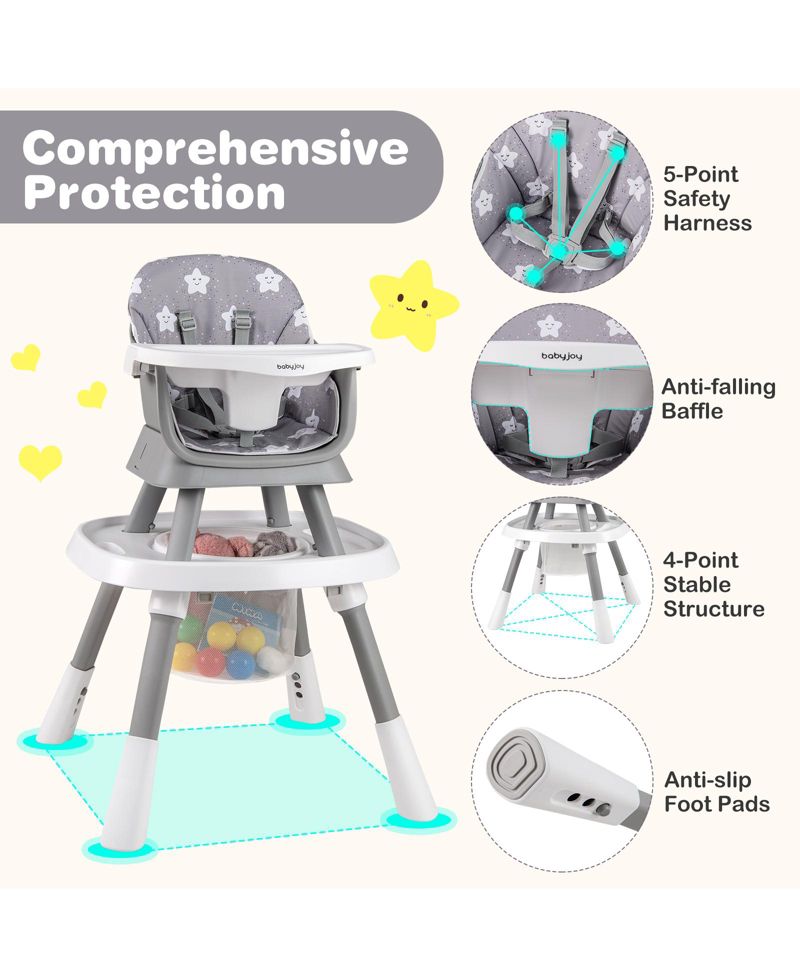 16-in-1 Baby High Chair w/ Activity Center Booster Seat Building Block Table
