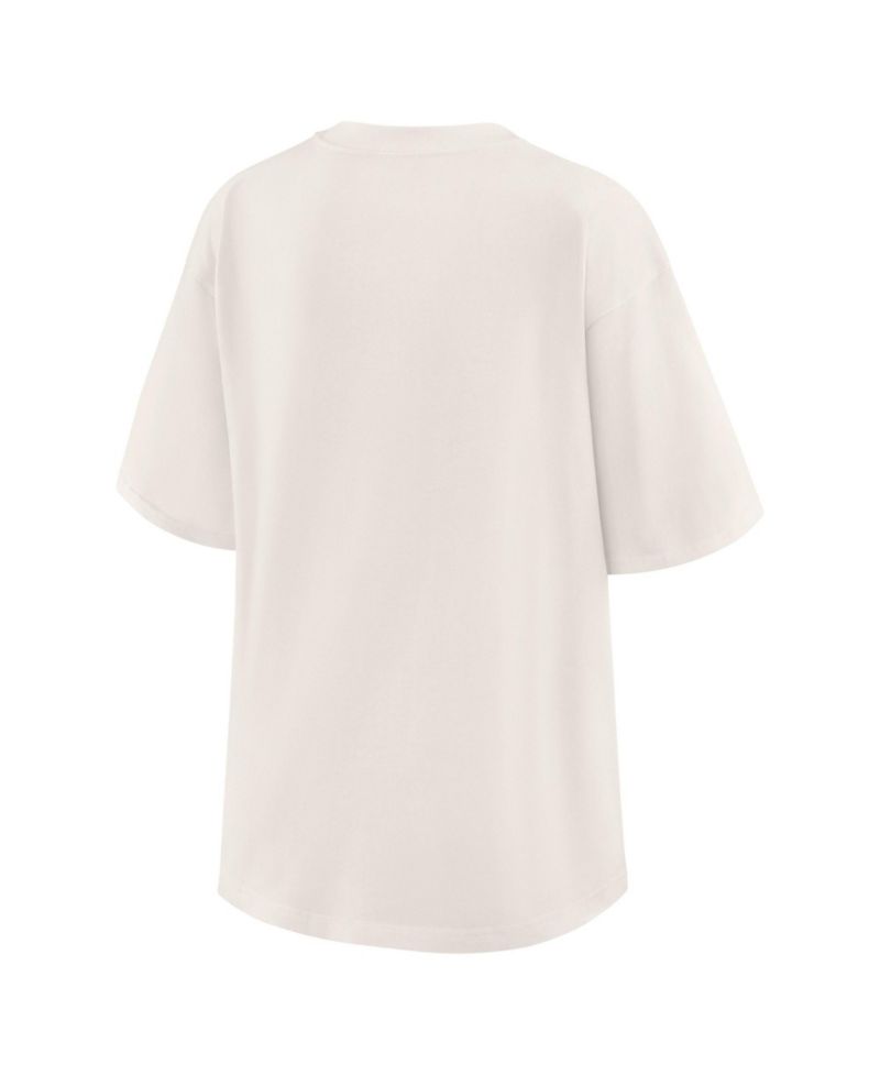 Women's White New York Knicks Peached Vintage T-Shirt