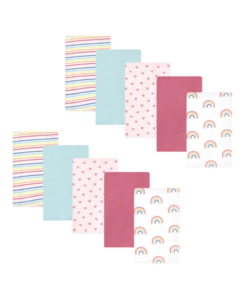 Girls 10Pk Flannel Burp Cloth (Cotton Poly)