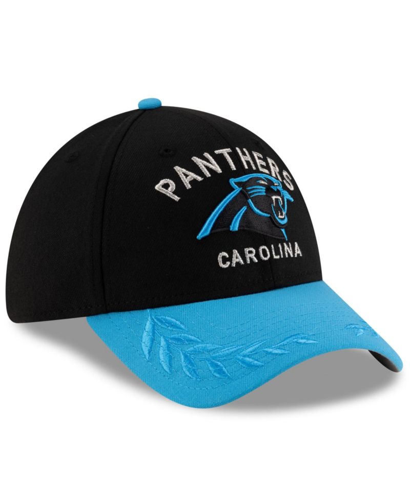 Men's Black/Blue Carolina Panthers 2025 NFL Draft 39THIRTY Flex Hat