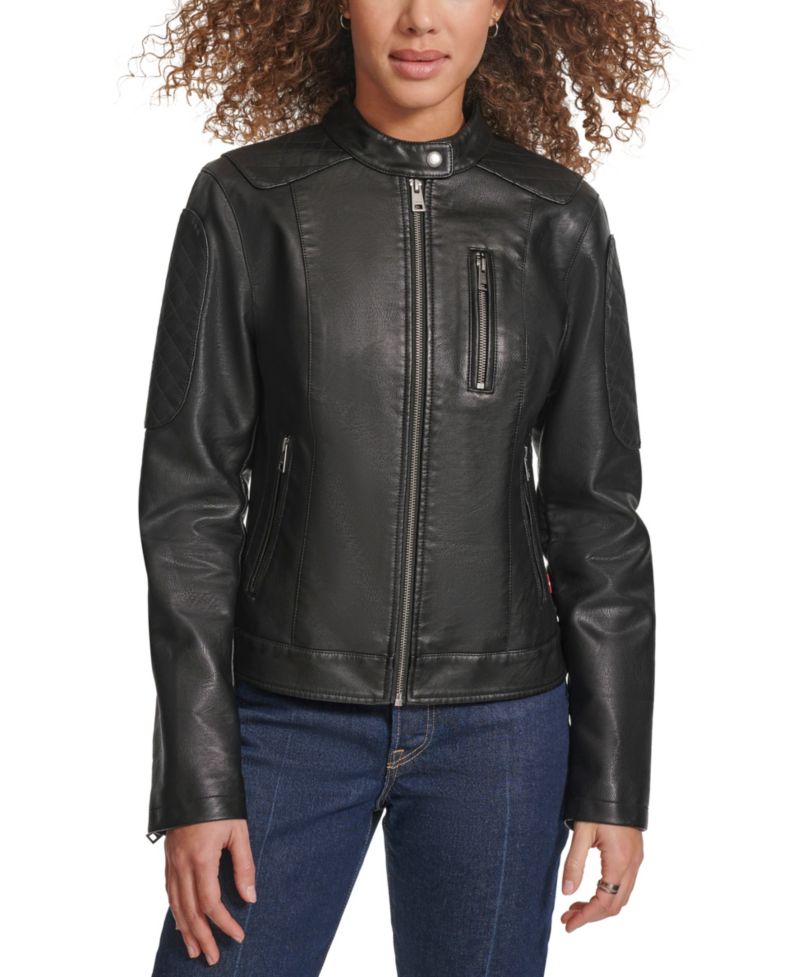 Women's Faux Leather Biker Jacket
