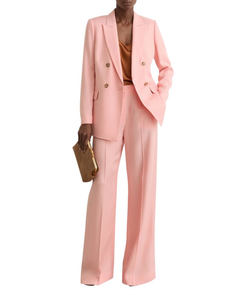Women's Double-Breasted Peak-Lapel Suit Blazer