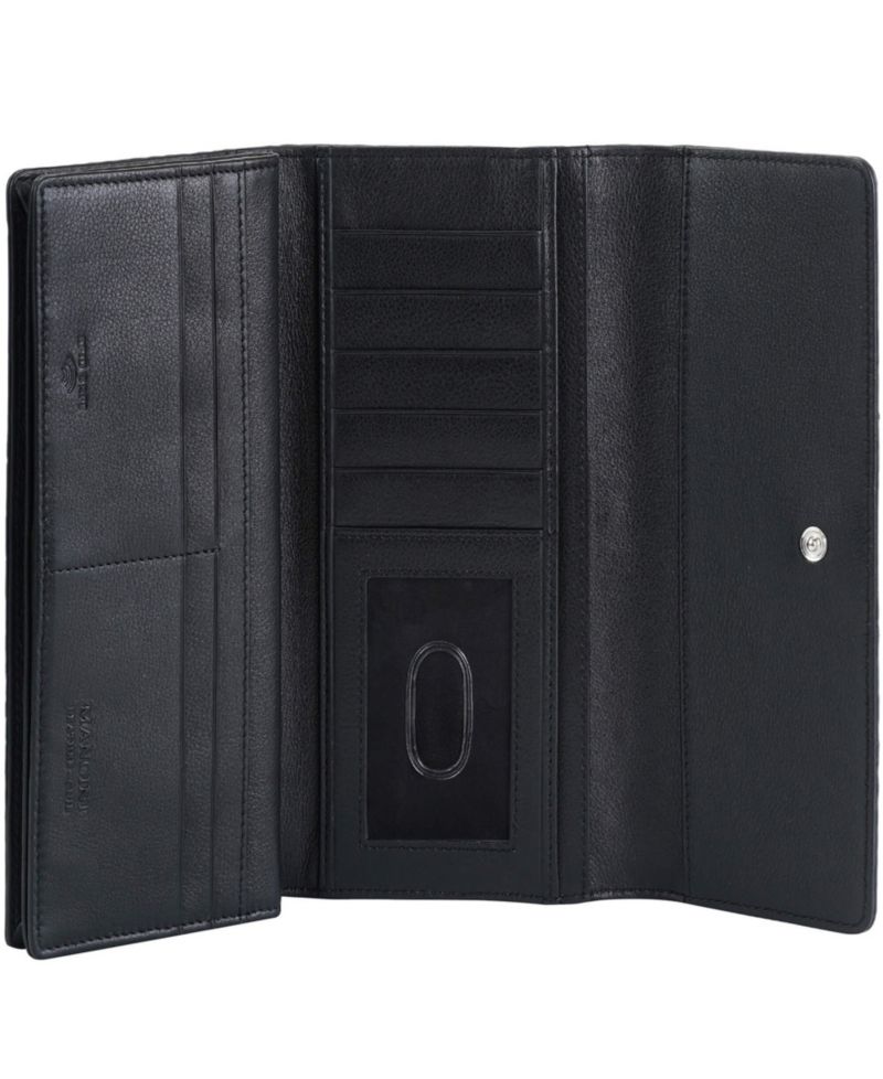 Women's Croco2 RFID Secure Quad Fold Wallet