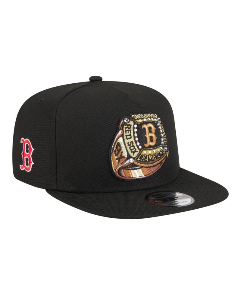 Men's Black Boston Red Sox Ring A-Frame 9FIFTY Snapback Hat