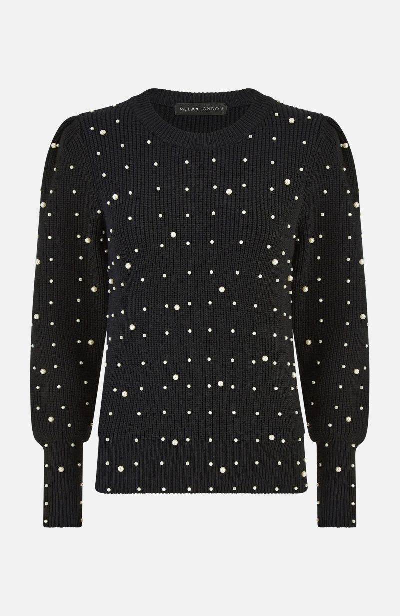 Women's All Over Bead Knitted Jumper
