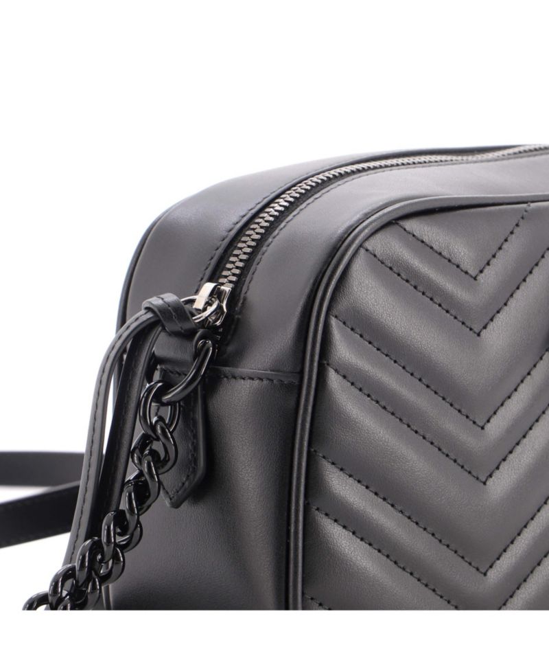 Small GG Marmont Monochrome Shoulder Bag Matelasse Leather
