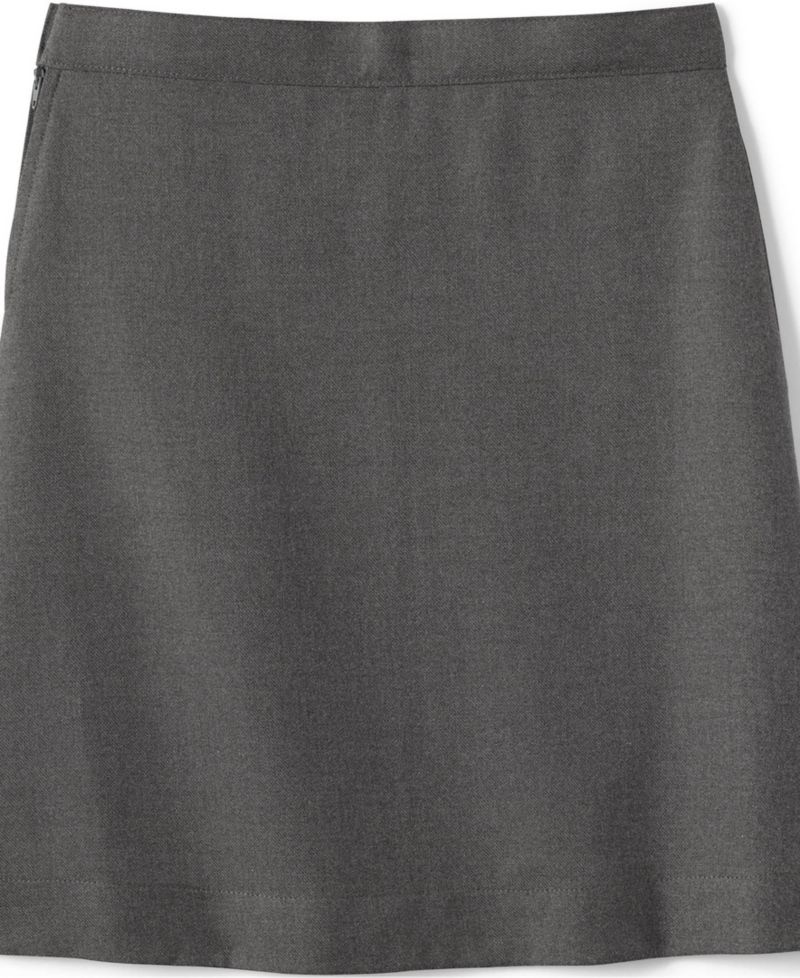 Big Girls School Uniform Slim Solid A-line Skirt Below the Knee