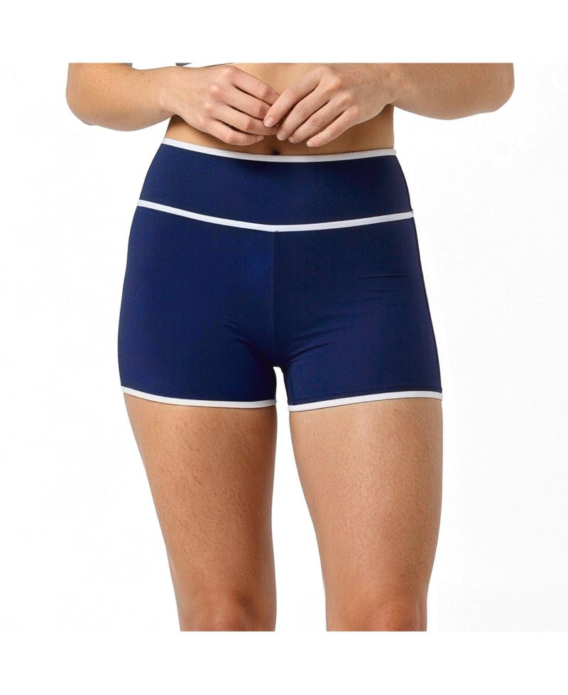 Women's Chlorine Resistant High Waisted Swim Shorts