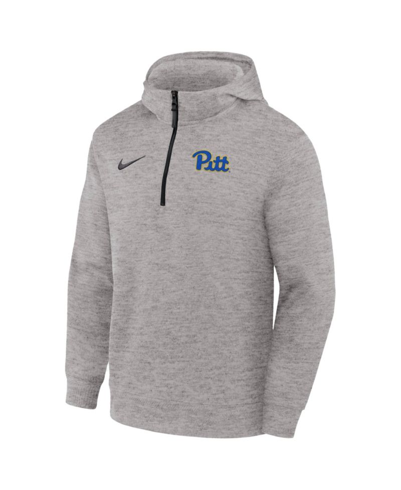 Men's Gray Pitt Panthers Coaches Dri-FIT Half-Zip Hoodie