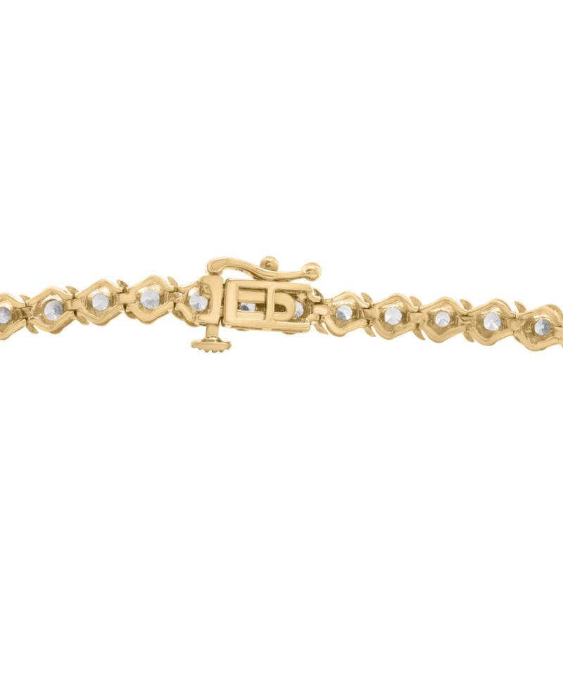 Diamond Swirl Link Tennis Bracelet (2 ct. t.w.) in 10k Gold