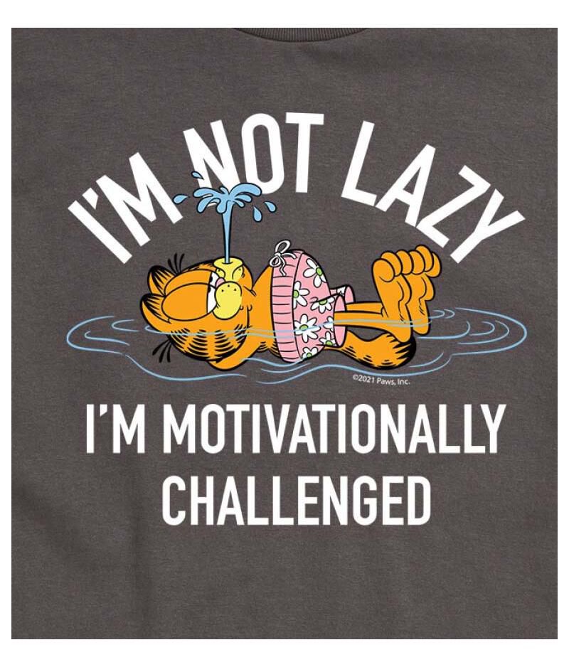 Hybrid Apparel Garfield Lazy Mens Short Sleeve Tee