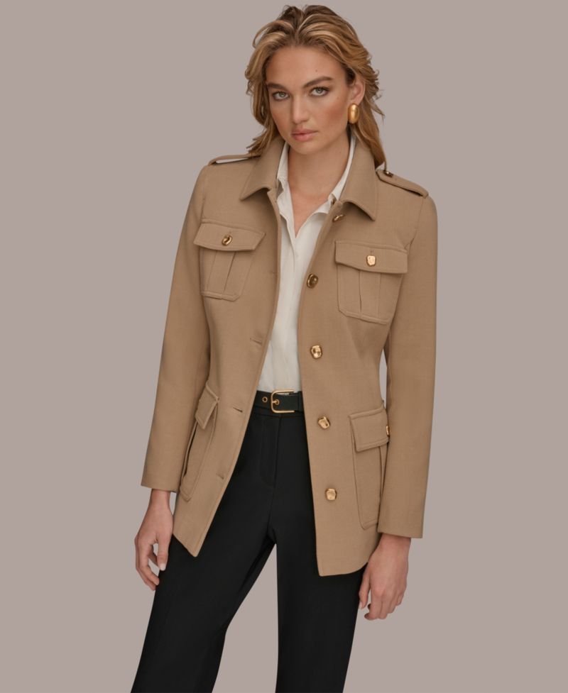 Women's Belted Crepe Jacket