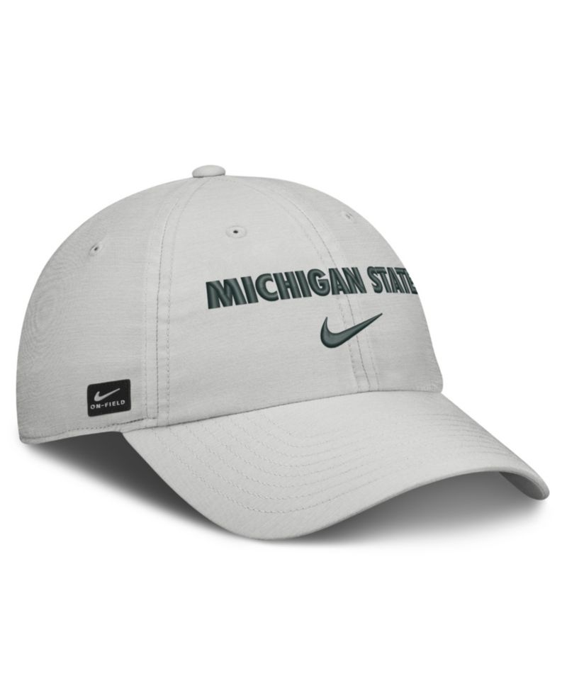Men's and Women's Gray Michigan State Spartans 2026 On-Field Gameday Club Adjustable Hat