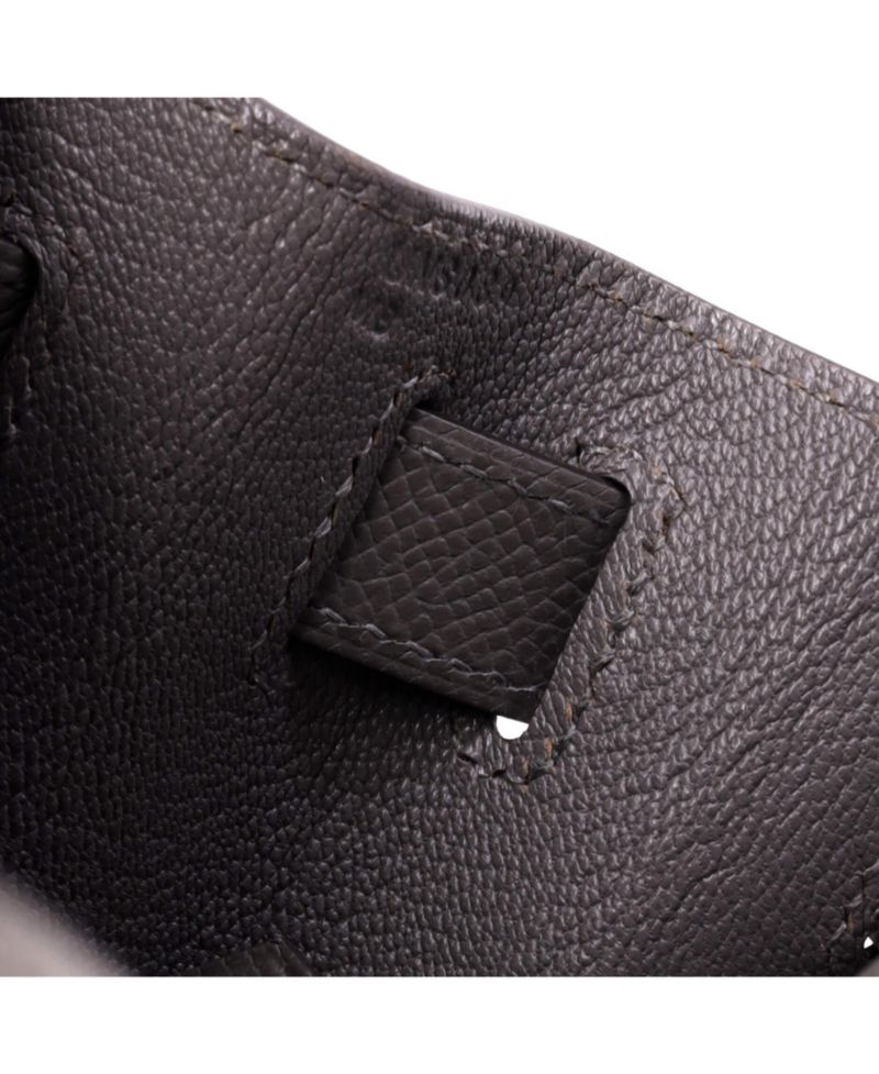 Pre-Owned Hermes Kelly 28 Handbag Grey Epsom with Palladium Hardware