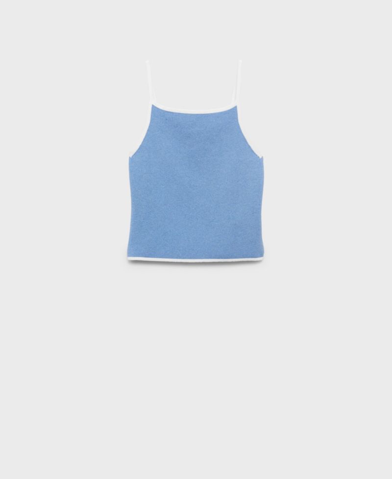 Women's Contrasting Trim Knitted Top