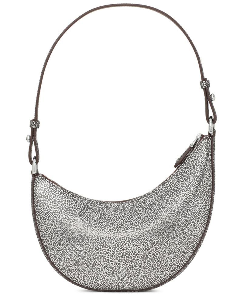 Metallic Dot Printed Small Shoulder Handbag