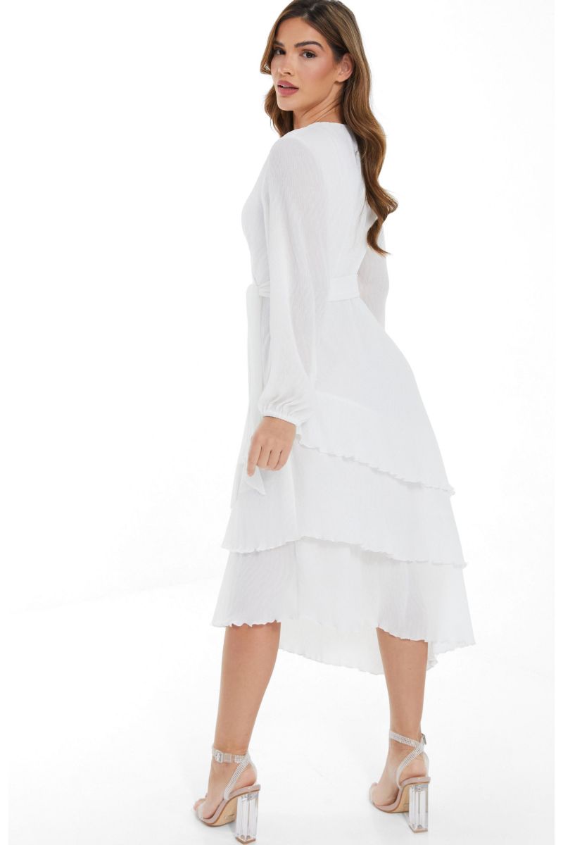 Women's Crinkle Chiffon Asymmetric Wrap Dress