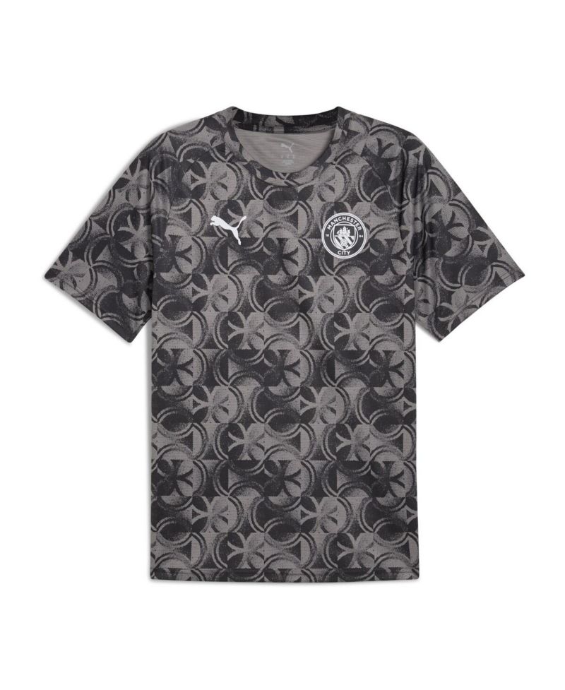 Men's Black Manchester City 2025/26 Pre-Match Training Jersey