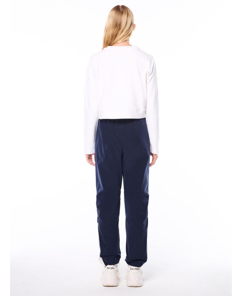 Women's Piano Long-Sleeve Crop Crewneck Sweatshirt