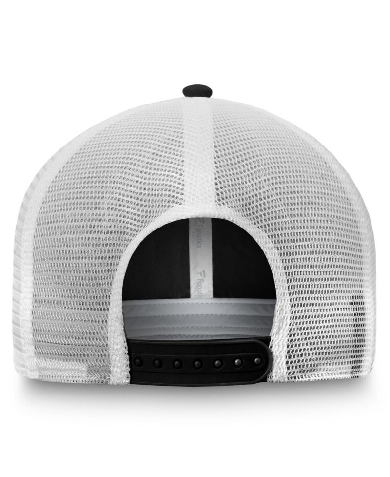 Men's Black/White Pittsburgh Penguins Core Primary Logo Trucker Adjustable Hat