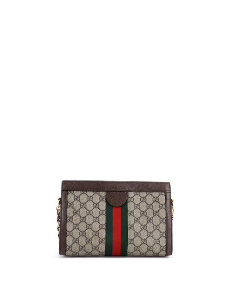 Small Ophidia Chain Shoulder Bag GG Coated Canvas