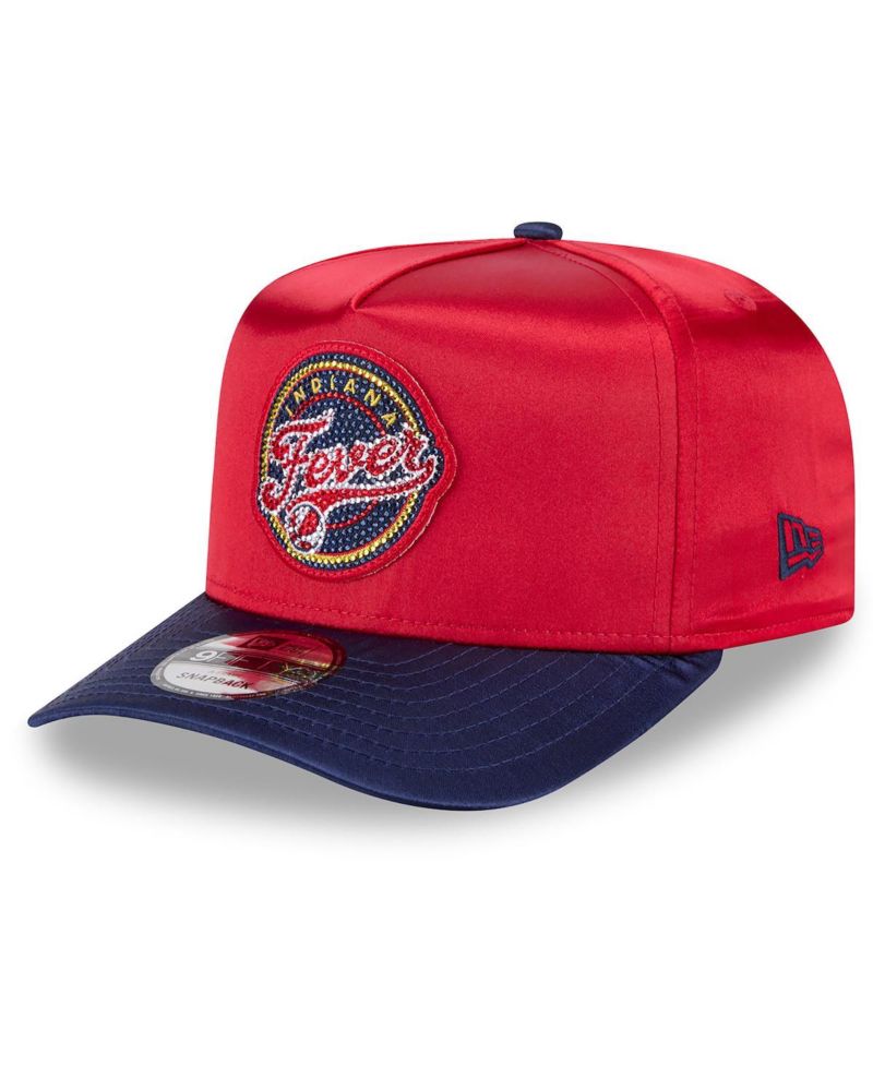 Men's and Women's Red/Navy Indiana Fever 2026 WNBA Draft Satin A-Frame 9FORTY Adjustable Hat