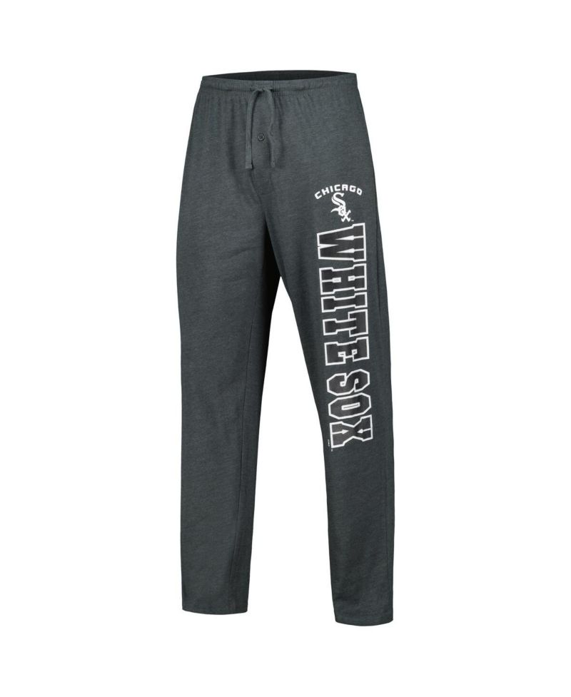 Men's Charcoal, Black Chicago White Sox Meter T-shirt and Pants Sleep Set