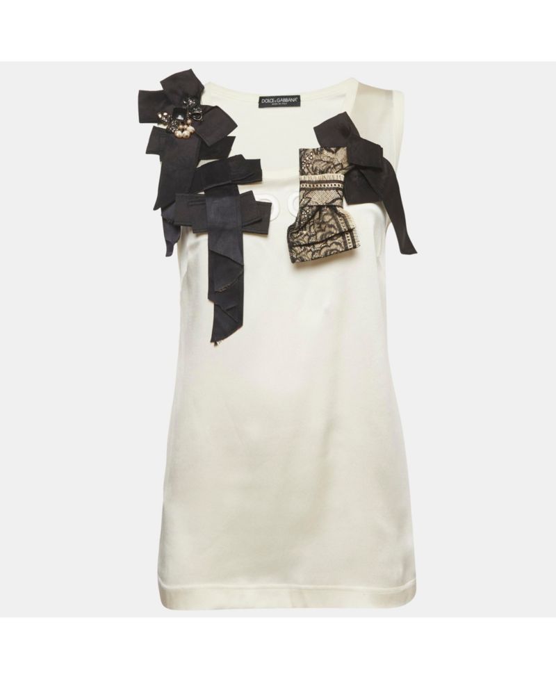 Women's Satin And Cotton Knit Tank Top