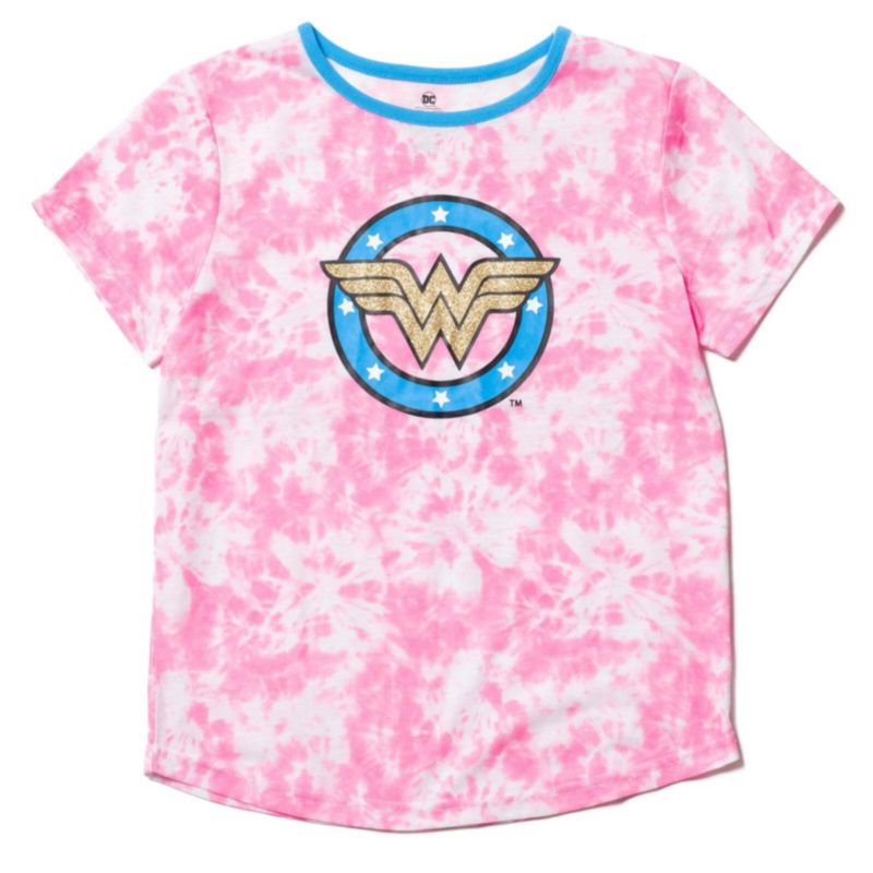 Toddler Girls DC Comics Wonder Woman Pajama Shirt and and Pajama Pants Sleep Set(2T-5T)