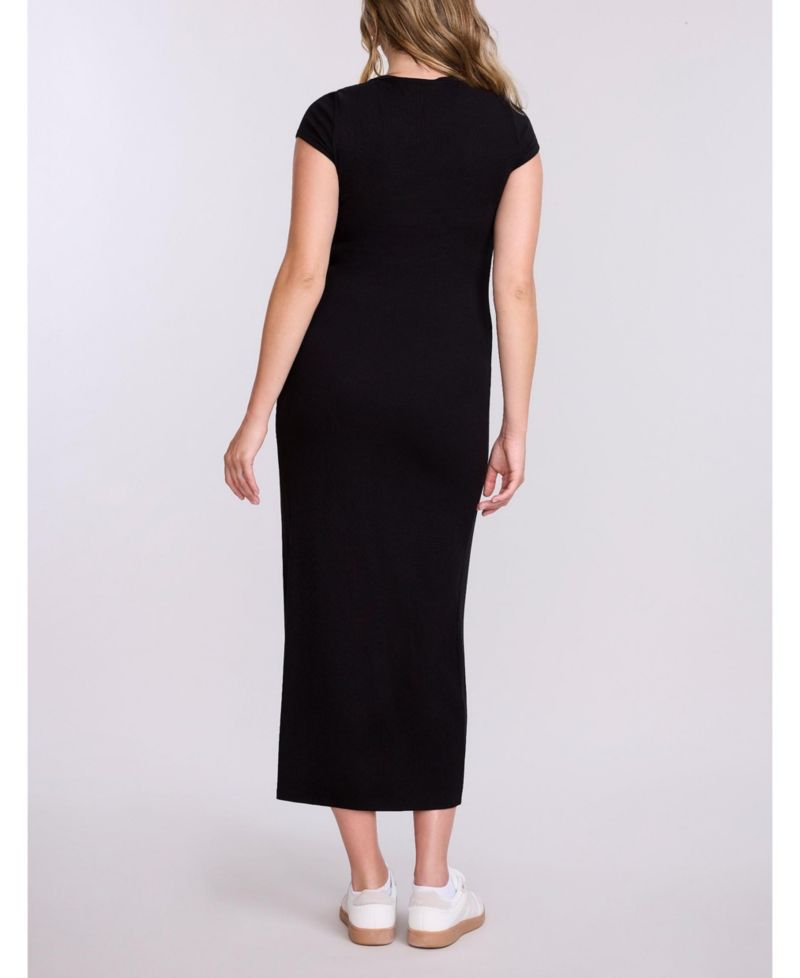 Women's Short Sleeve Henley Bodycon Maxi Dress - Motherhood