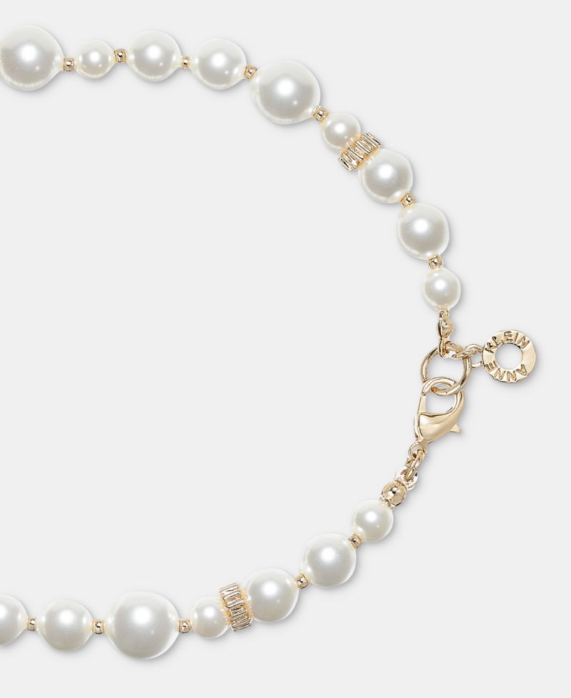 Crystal & Imitation Pearl Strand Necklace, 42"