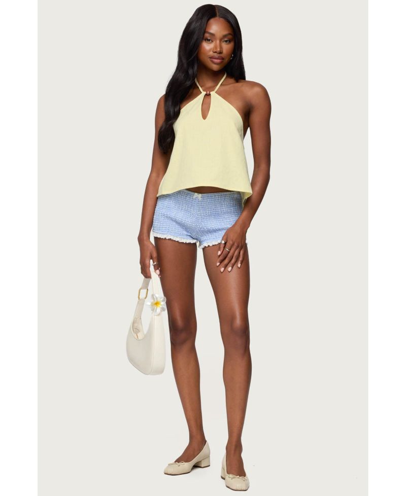 Women's Oliviana Linen Look Halter Top