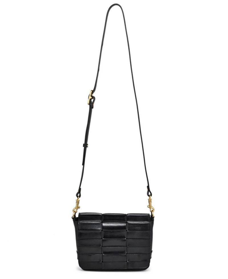 Lupine Mini Woven Leather Crossbody Bag