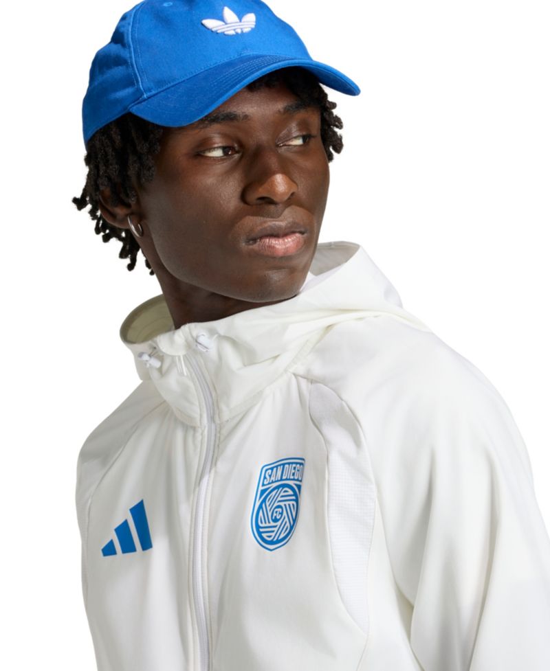 Men's White San Diego FC Tiro Travel Full-Zip Hooded Windbreaker