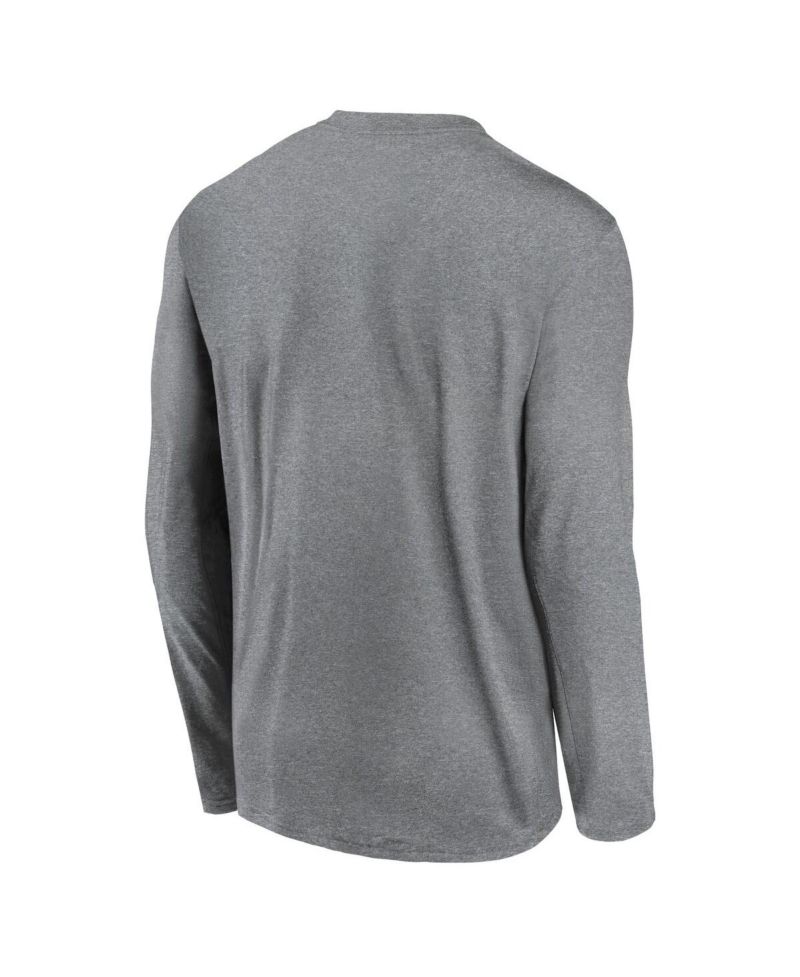 Men's Heather Gray Cleveland Browns Icon Legend Performance Long Sleeve T-Shirt
