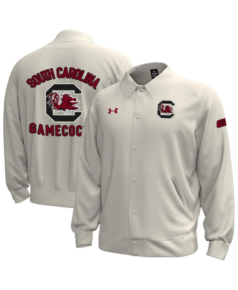 Men's Stone South Carolina Gamecocks Gameday Icon Full-Snap Fleece Jacket