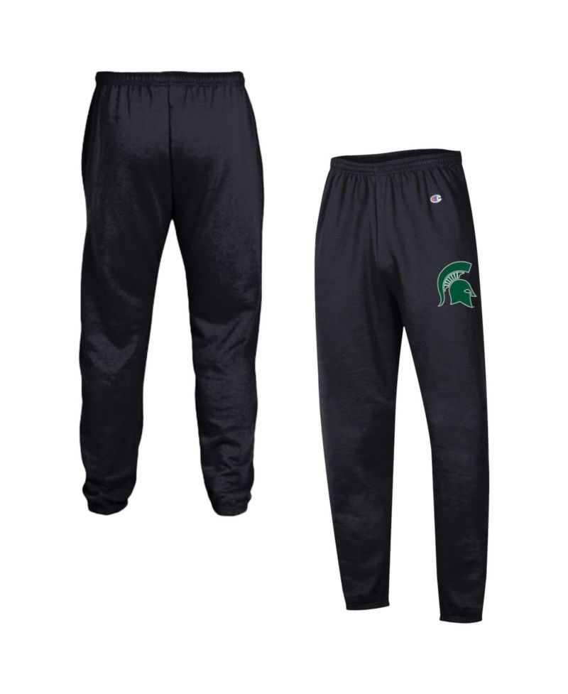 Men's Black Michigan State Spartans Powerblend Banded Fleece Sweatpants