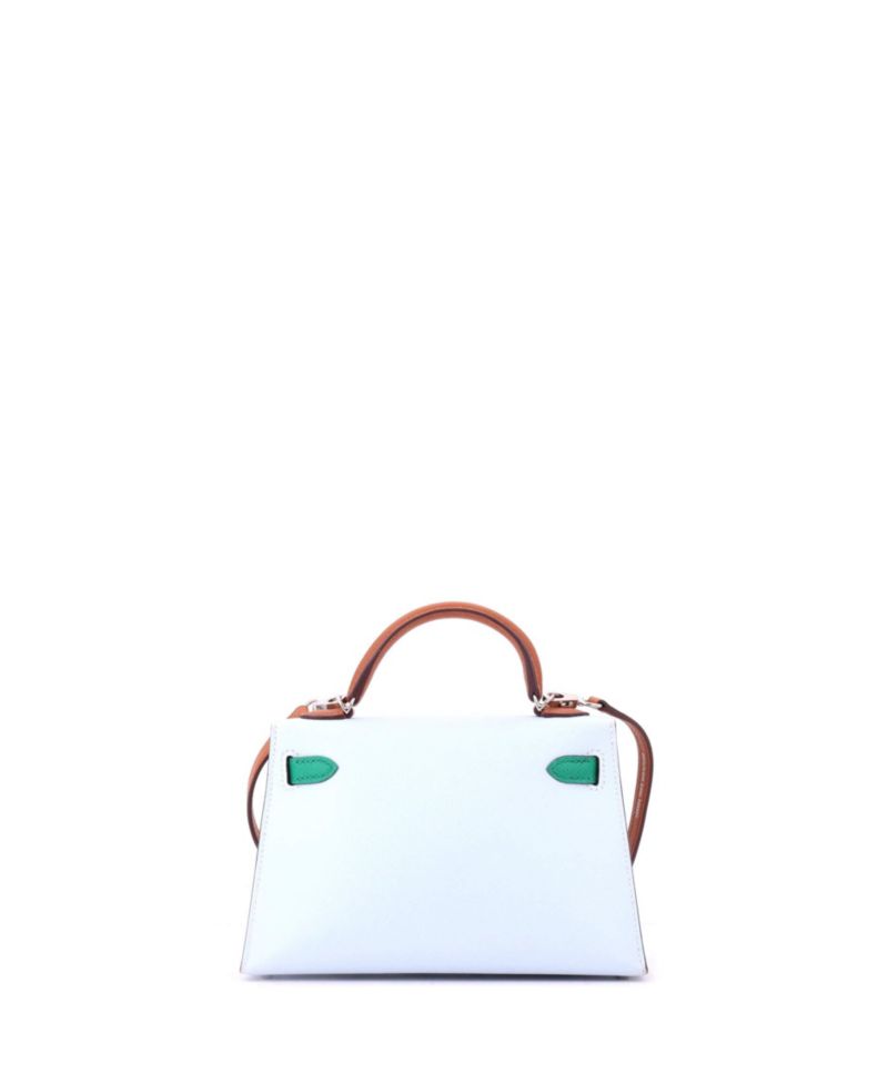 Pre-Owned Hermes Kelly 20 Handbag Tricolor Epsom with Palladium Hardware